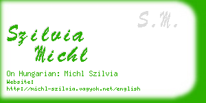 szilvia michl business card